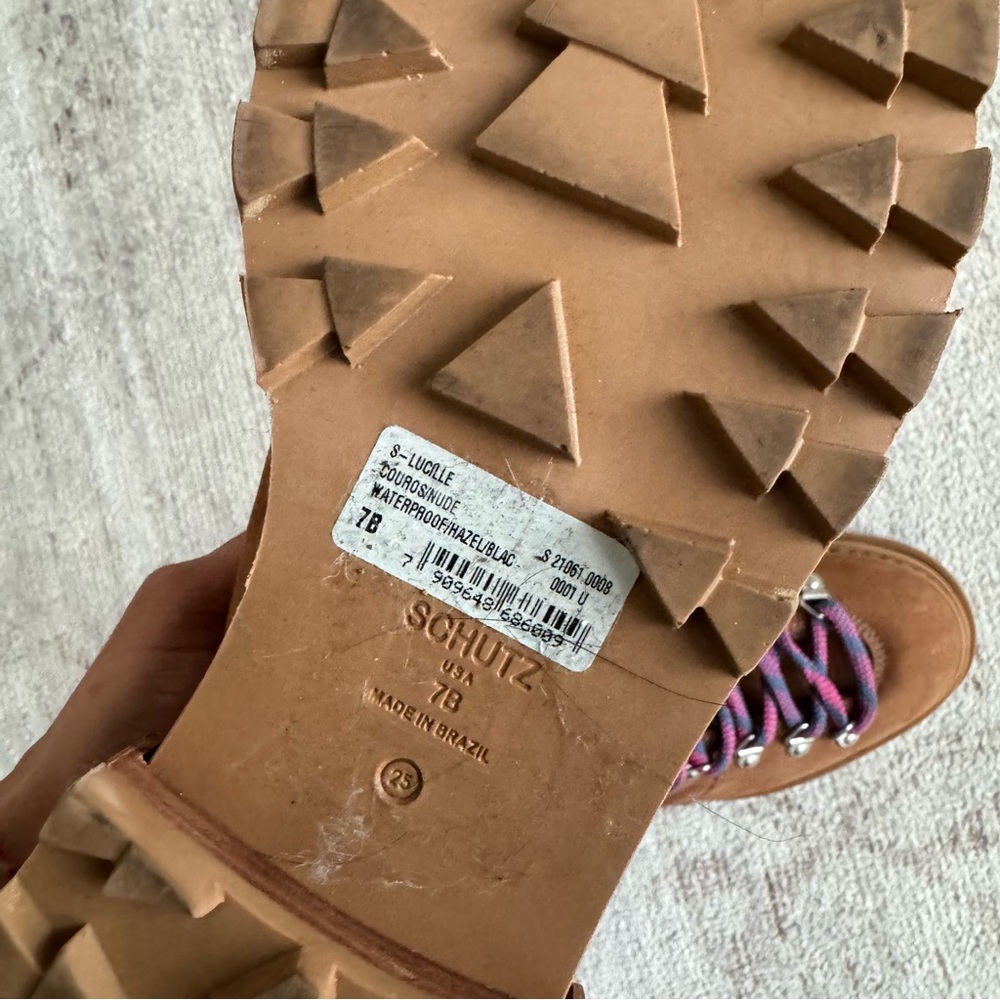 Schutz Lucille Brown Lace-Up Women's Shoes - Picture 4 of 6